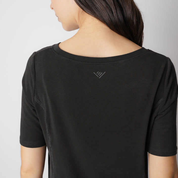WMNS WOOL BLENDED ROUND HEM HS TEE