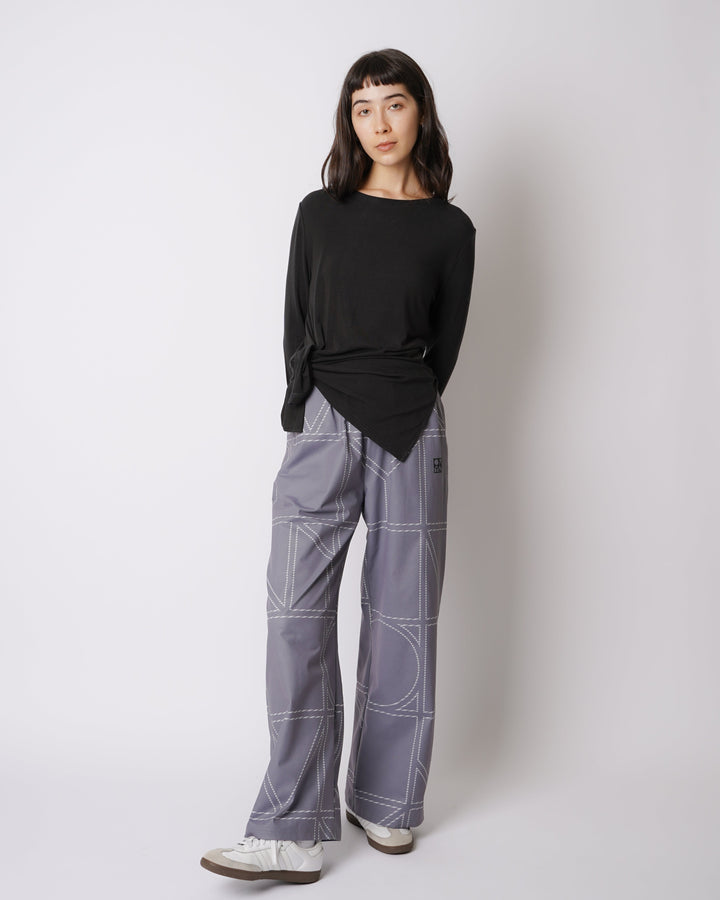 WMNS WOOL BLENDED LONG SLIT LS TEE