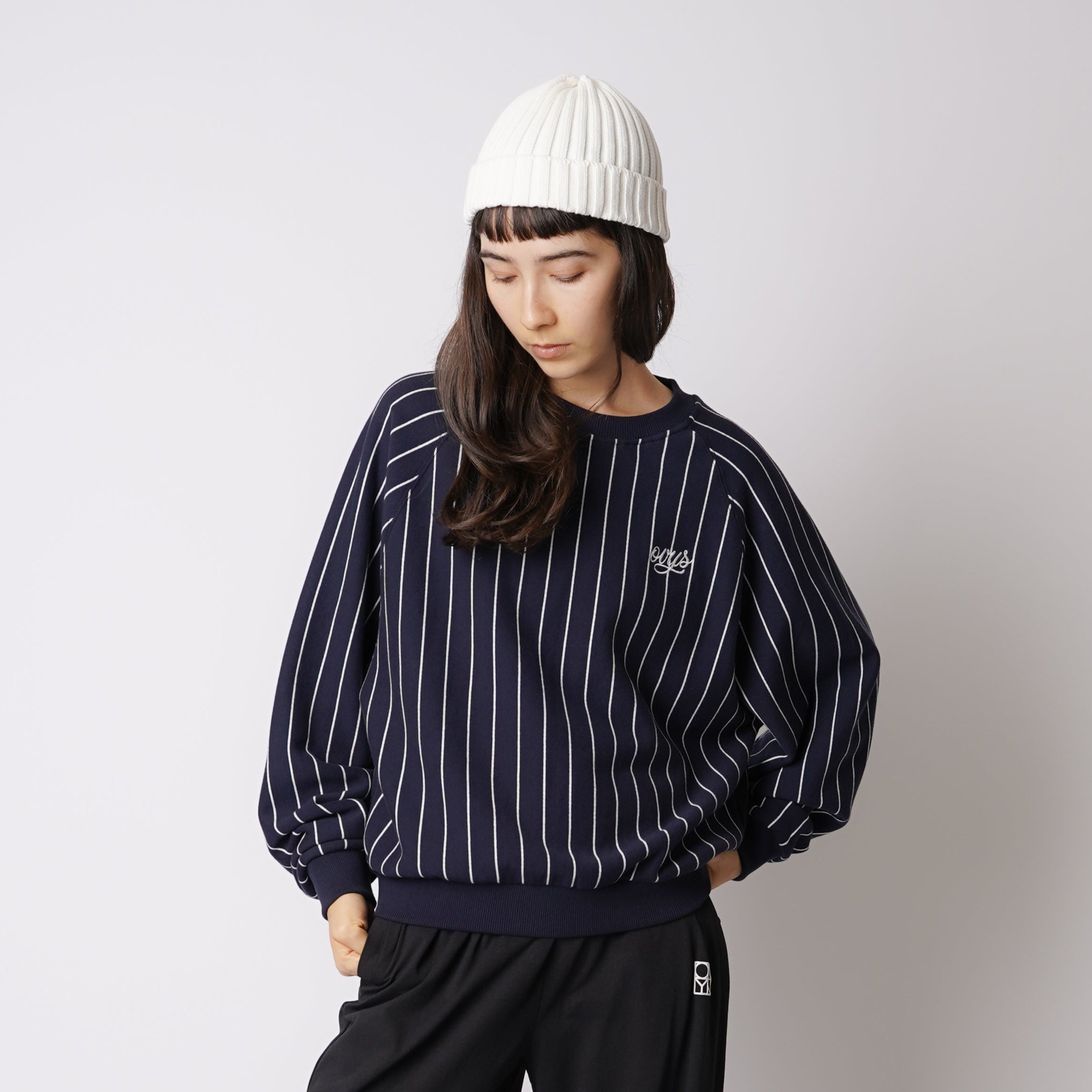 レディース【ovys公式】ストライプスウェットクルーネック – ovys