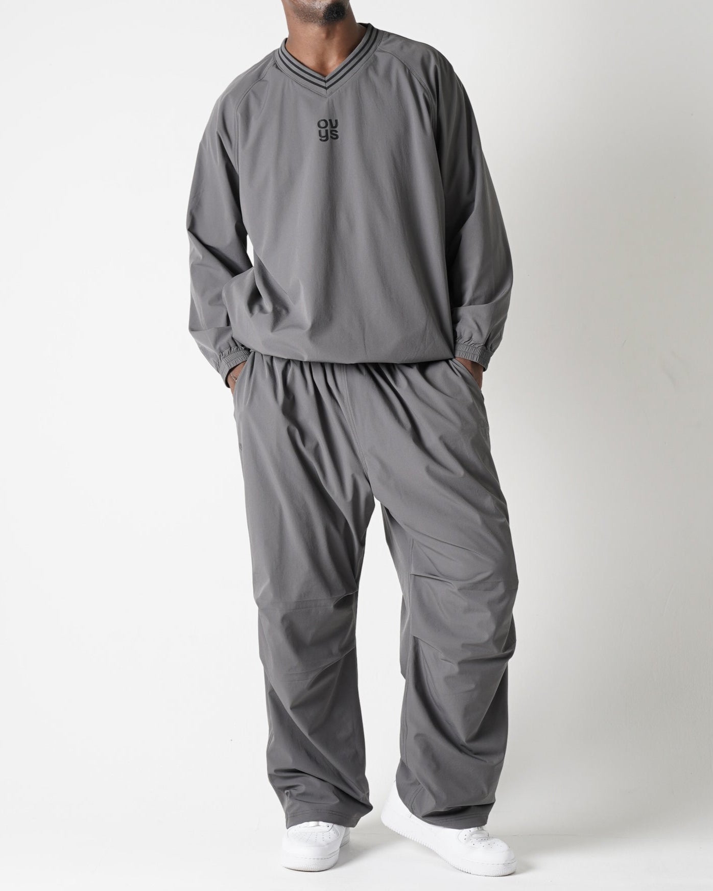 メンズ【ovys公式】ウォームワークアウトナイロンワイドパンツ／WARM