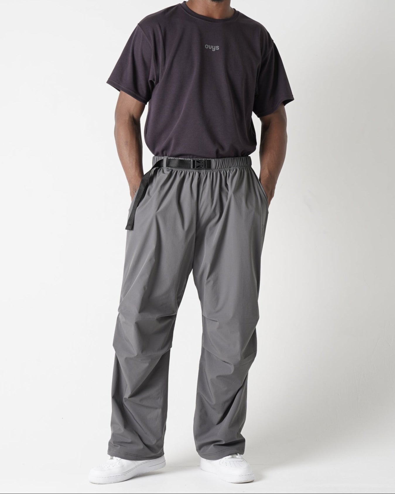 メンズ【ovys公式】ウォームワークアウトナイロンワイドパンツ／WARM
