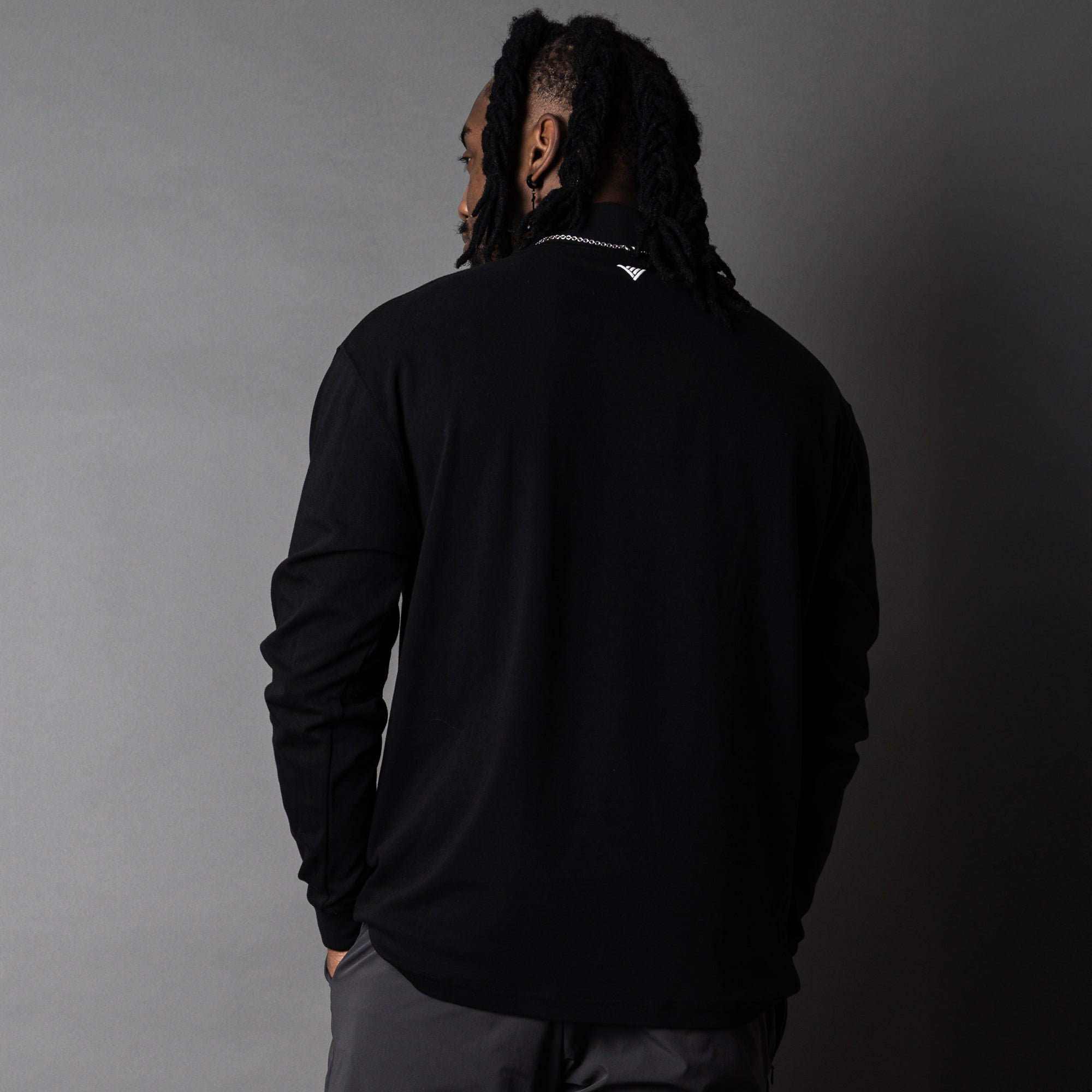 ウノピュウ L/S MOCK NECK STRIPE メンズL 黒 ALL ITEM (全商品