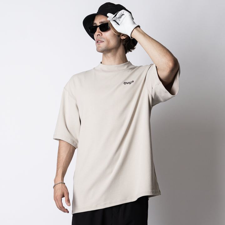 C-MESH MOCK NECK OVERSIZED SS TEE