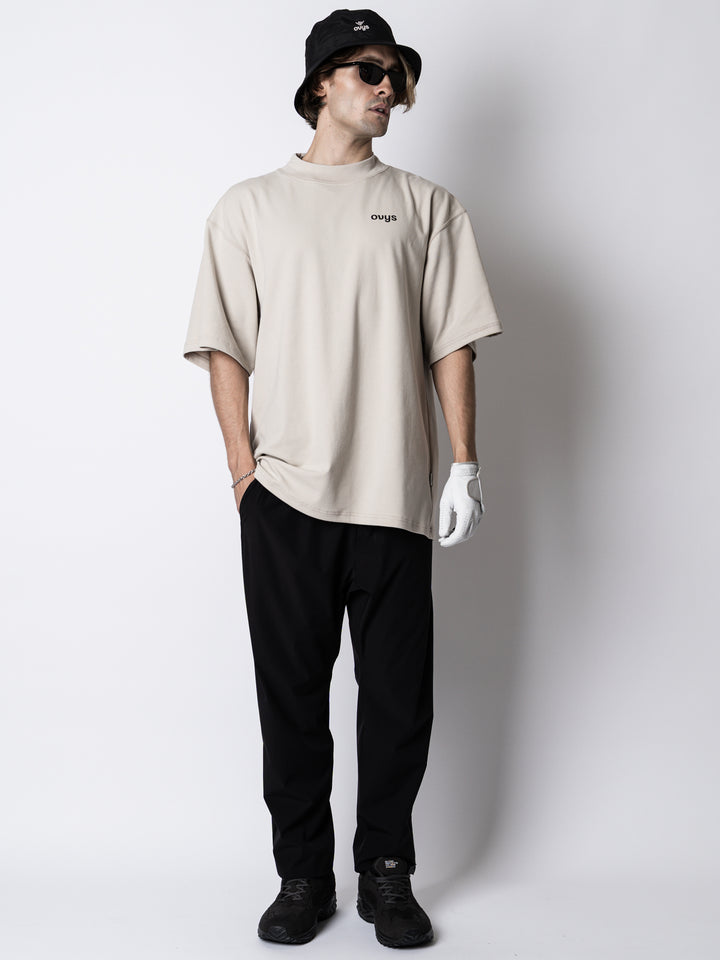 C-MESH MOCK NECK OVERSIZED SS TEE