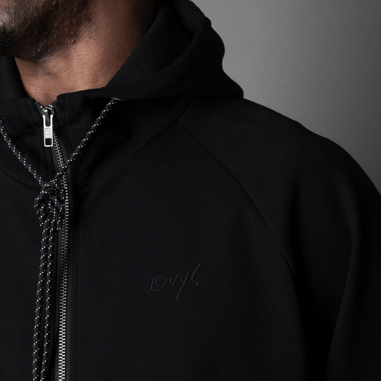 【ovys】FLEX NYLON ZIP UP HOODIE ブラック Mサイズ メンズ【ovys公式】フレックスナイロンジップアップフーディ