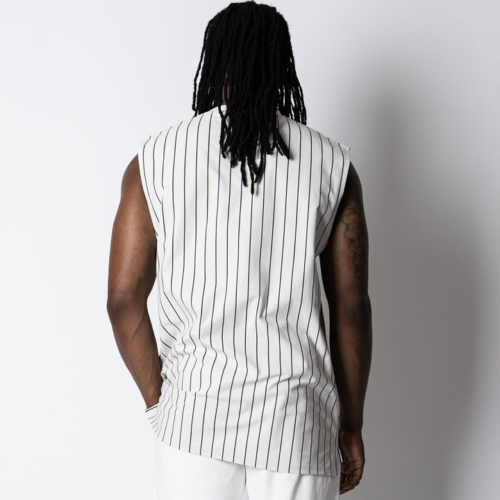 【8/7発売】STRIPE META EASY SLEEVELESS SHIRT