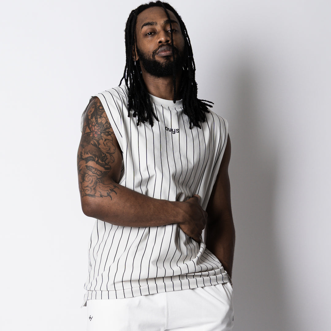 【8/7発売】STRIPE META EASY SLEEVELESS SHIRT