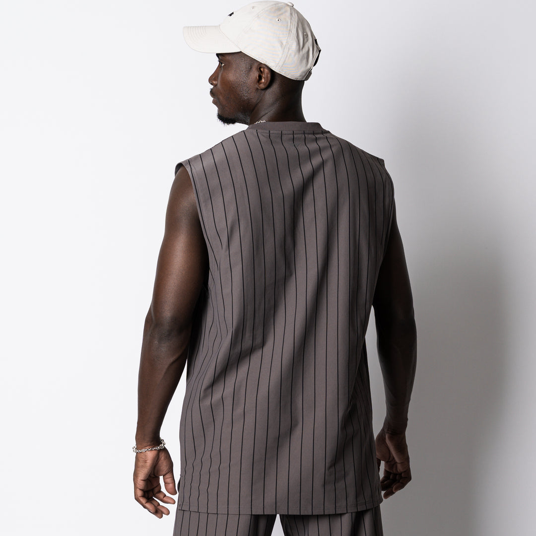 【8/7発売】STRIPE META EASY SLEEVELESS SHIRT