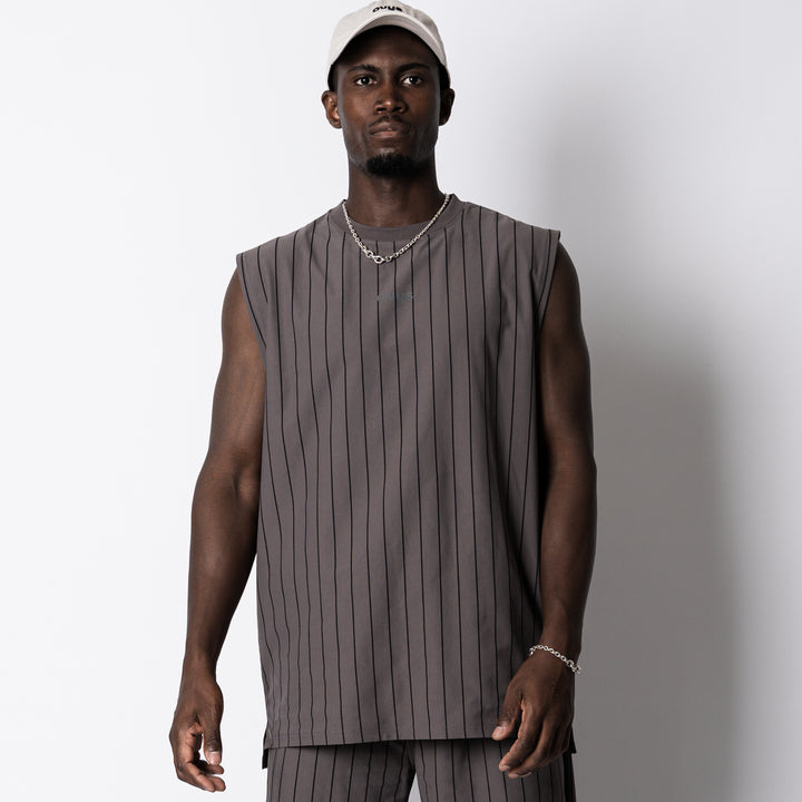 【8/7発売】STRIPE META EASY SLEEVELESS SHIRT