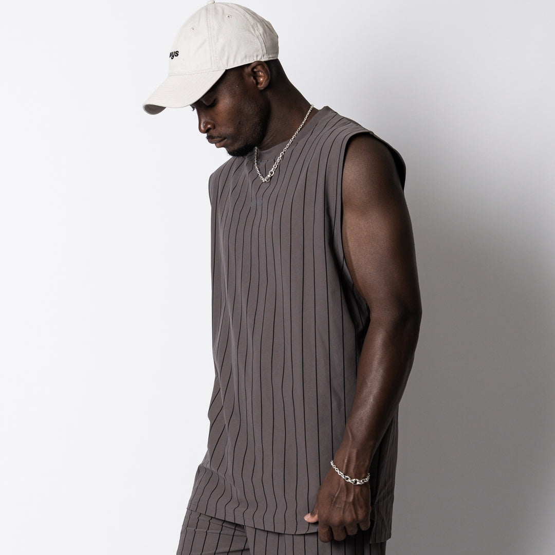 【8/7発売】STRIPE META EASY SLEEVELESS SHIRT