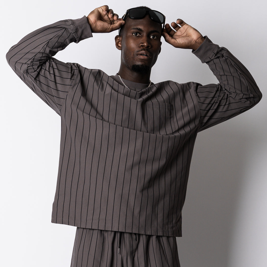 【9/25(金)発売】STRIPE META DRY OVERSIZED PKT LS TEE