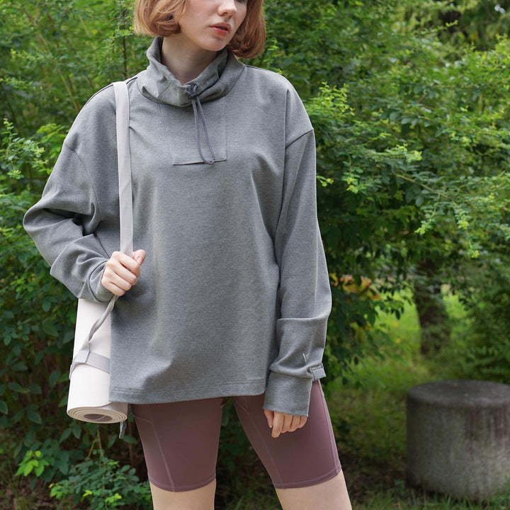 WMNS FINE JERSEY HIGH NECK PULL OVER
