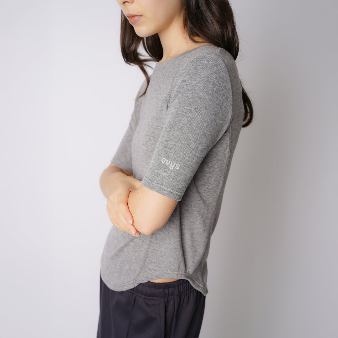 WMNS WOOL BLENDED ROUND HEM HS TEE