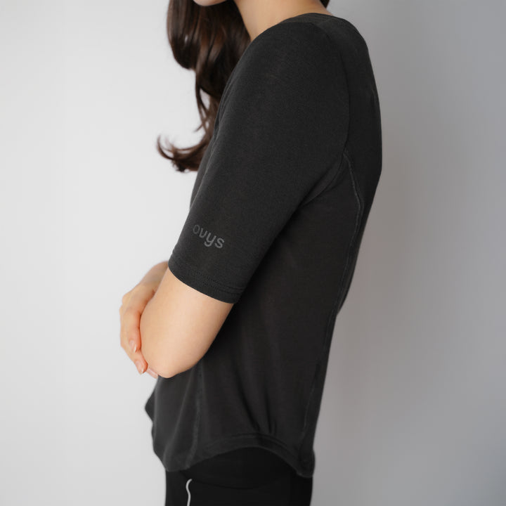 WMNS WOOL BLENDED ROUND HEM HS TEE