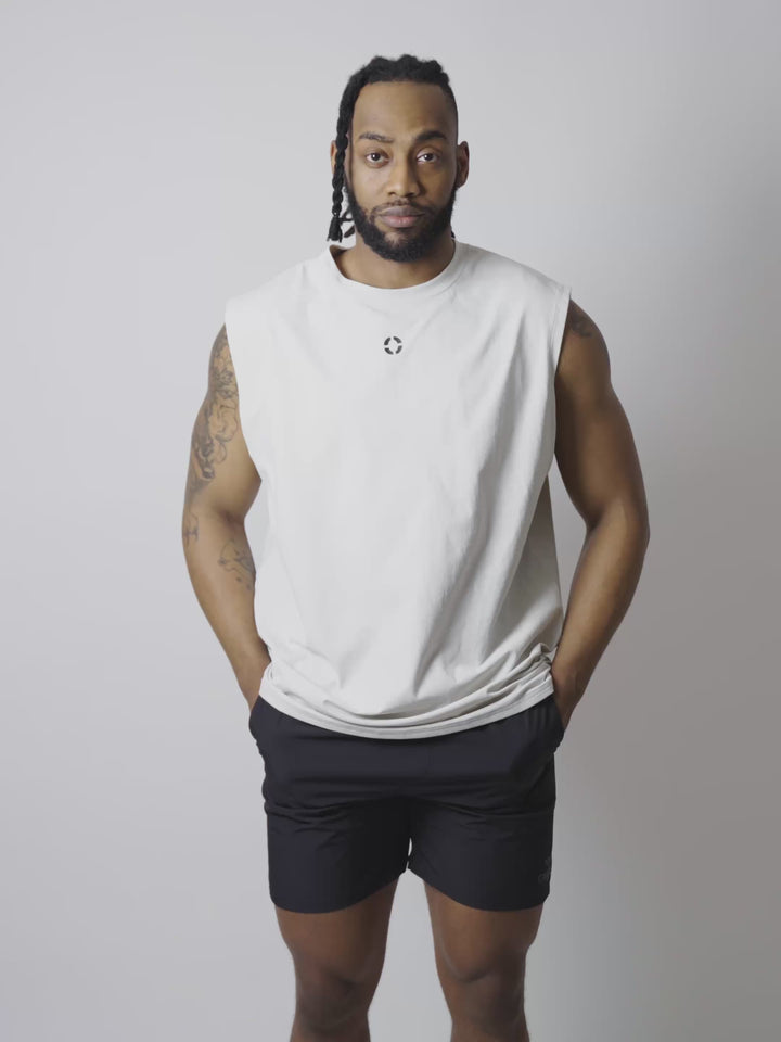 QUAD LOGO META EASY SLEEVELESS SHIRT