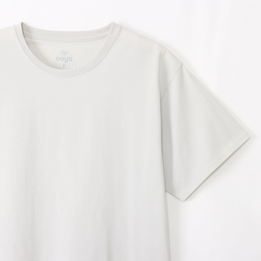 プレーンTシャツのICY WHITEの平置き画像です