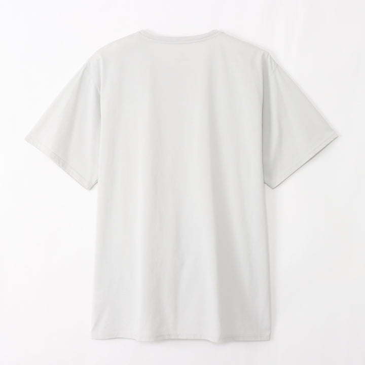 リバースロゴTシャツのICY WHITEの平置き画像です